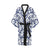 Hibiscus Pattern Print Design HB012 Women Kimono Robe