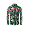 Bird Of Paradise Pattern Print Design BOP03 Men's Long Sleeve Shirt