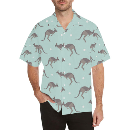 Kangaroos Pattern Print Design 04 Men's Hawaiian Shirt