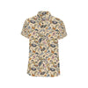 Butterfly Pattern Print Design 04 Men's Short Sleeve Button Up Shirt