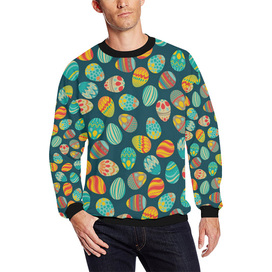 Easter Eggs Pattern Print Design RB09 Men Long Sleeve Sweatshirt