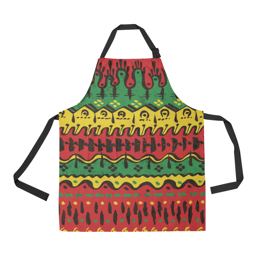 Rasta Pattern Print Design A01 Apron with Pocket