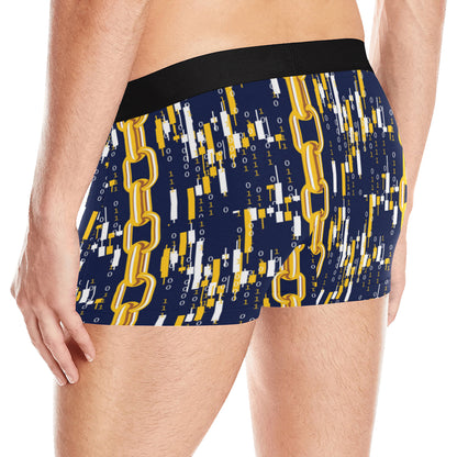 Cryptocurrency Chain Pattern Print Design 03 Men's Boxer Briefs
