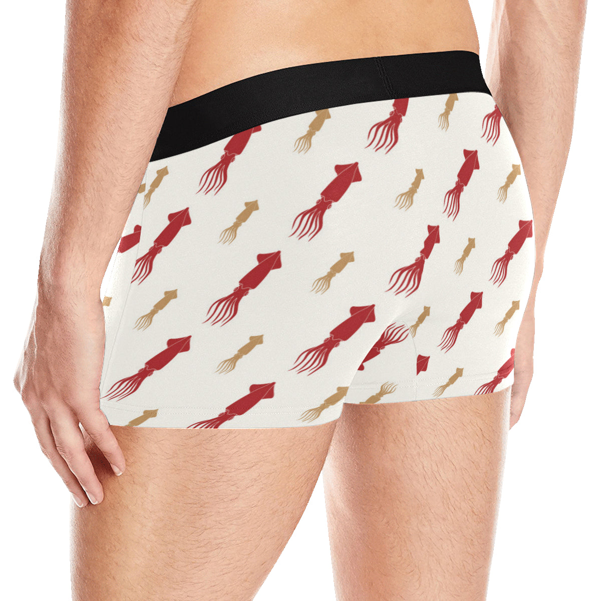 Giant Squid Pattern Print Design 01 Men's Boxer Briefs