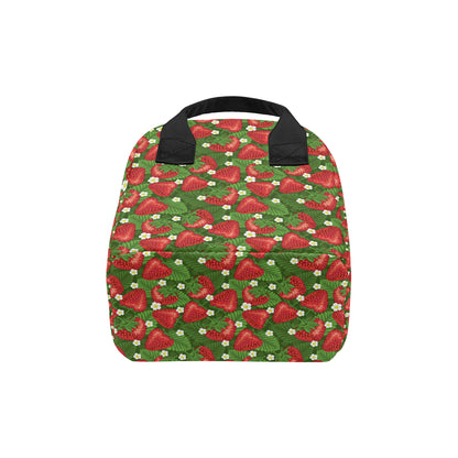 Strawberry Pattern Print Design SB05 Insulated Lunch Bag