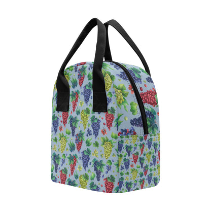 Grape Pattern Print Design GP06 Insulated Lunch Bag