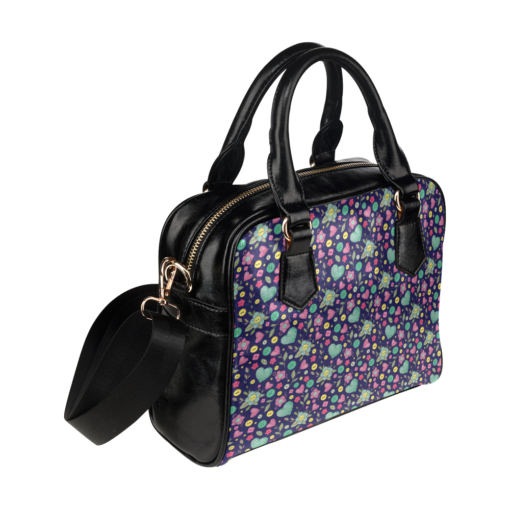 Crochet Pattern Print Design 02 Shoulder Handbag