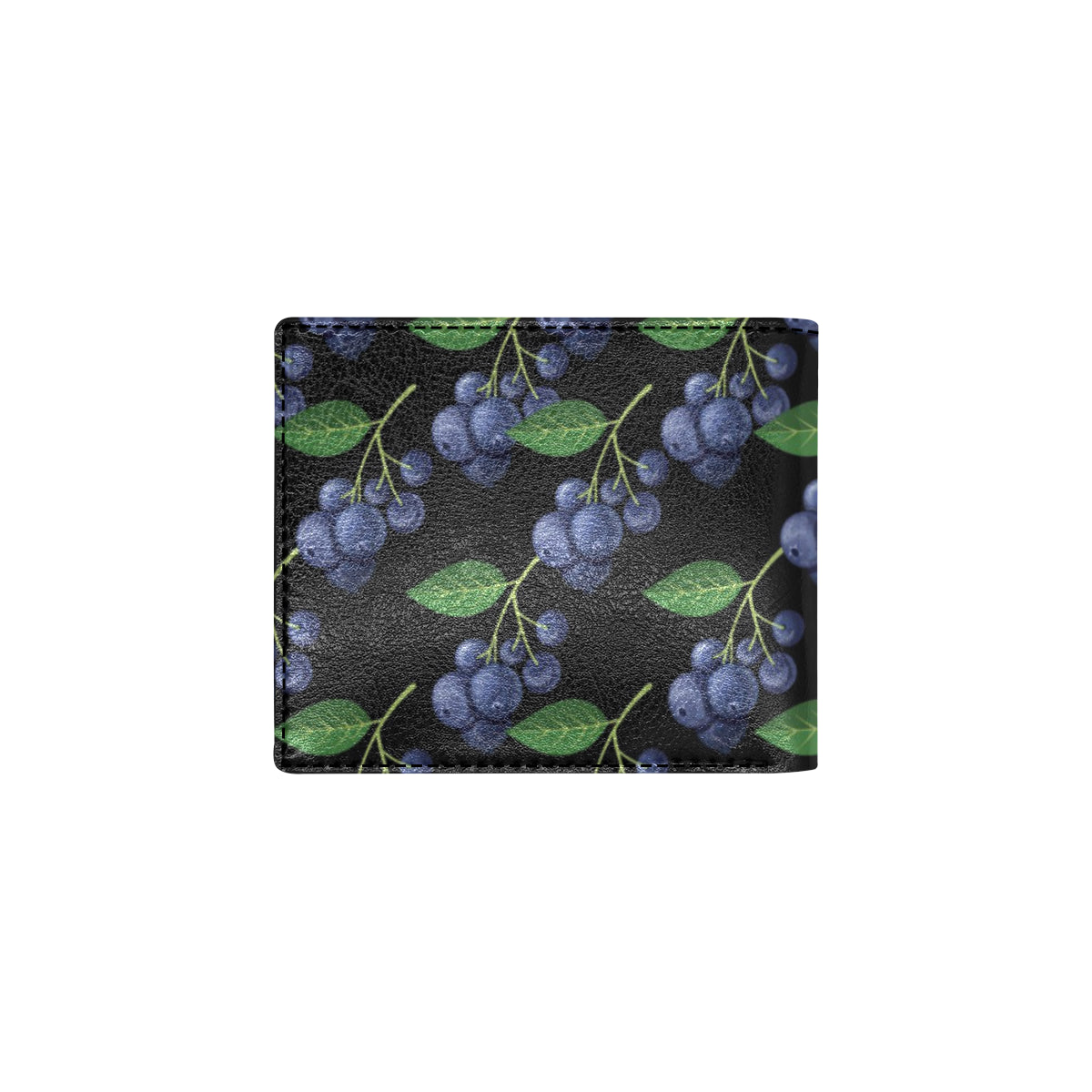 Blueberry Pattern Print Design BB01 Men's ID Card Wallet