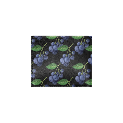 Blueberry Pattern Print Design BB01 Men's ID Card Wallet