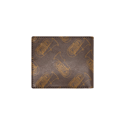 Tuba Pattern Print Design 02 Men's ID Card Wallet