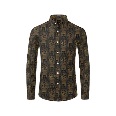 Buddha Pattern Print Design 03 Men's Long Sleeve Shirt