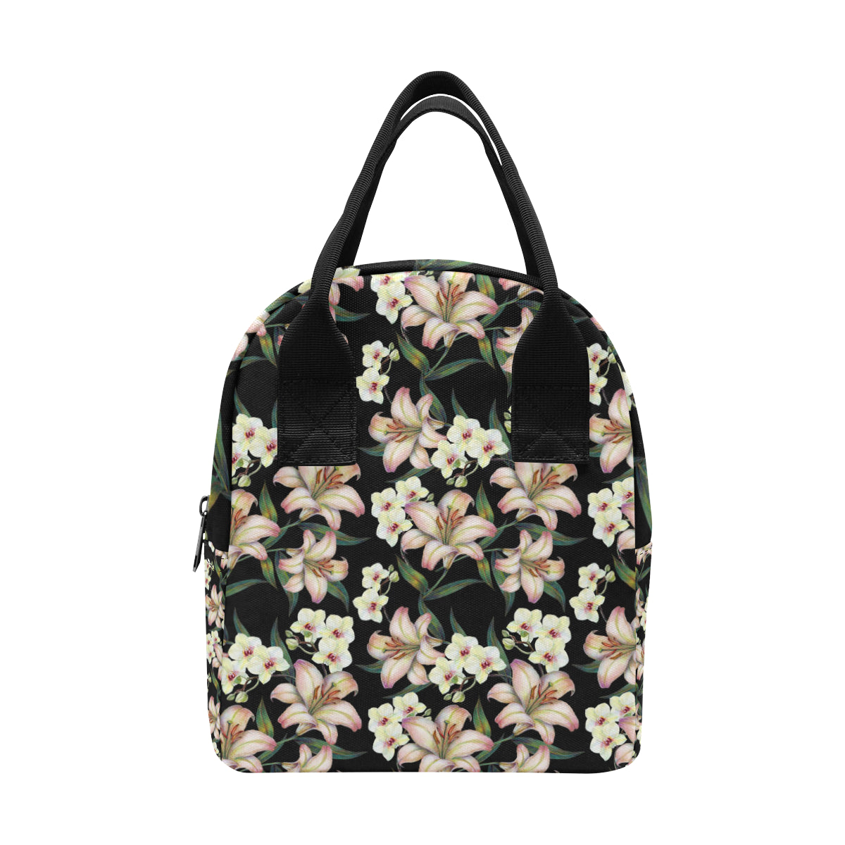 Lily Pattern Print Design LY03 Insulated Lunch Bag