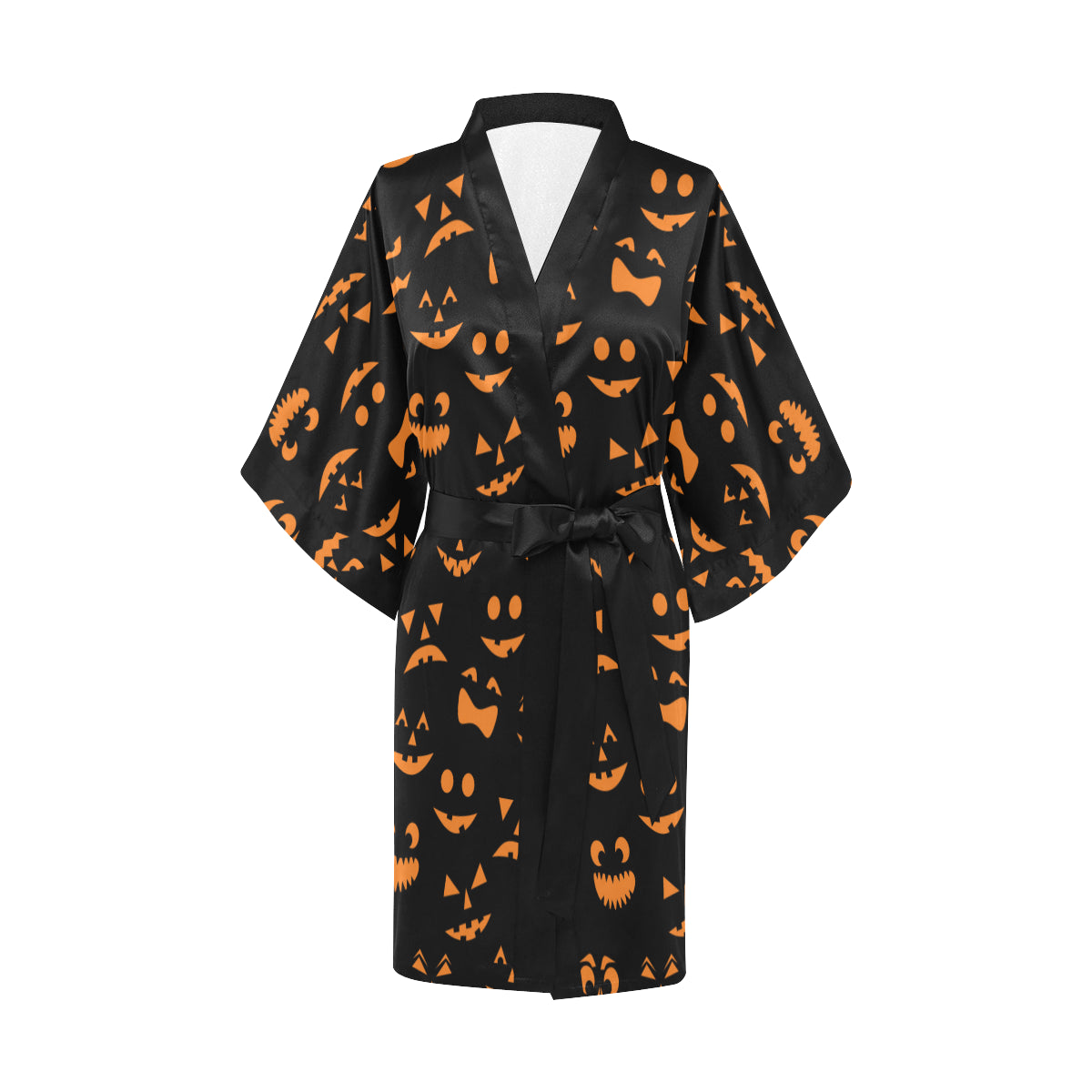 Halloween Pattern Print Design 02 Women's Short Kimono