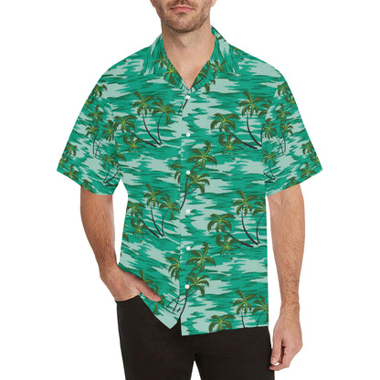 Palm Tree Pattern Print Design A01 Men's Hawaiian Shirt