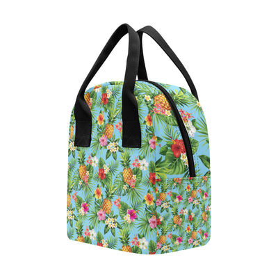 Pineapple Hawaiian flower Tropical Insulated Lunch Bag