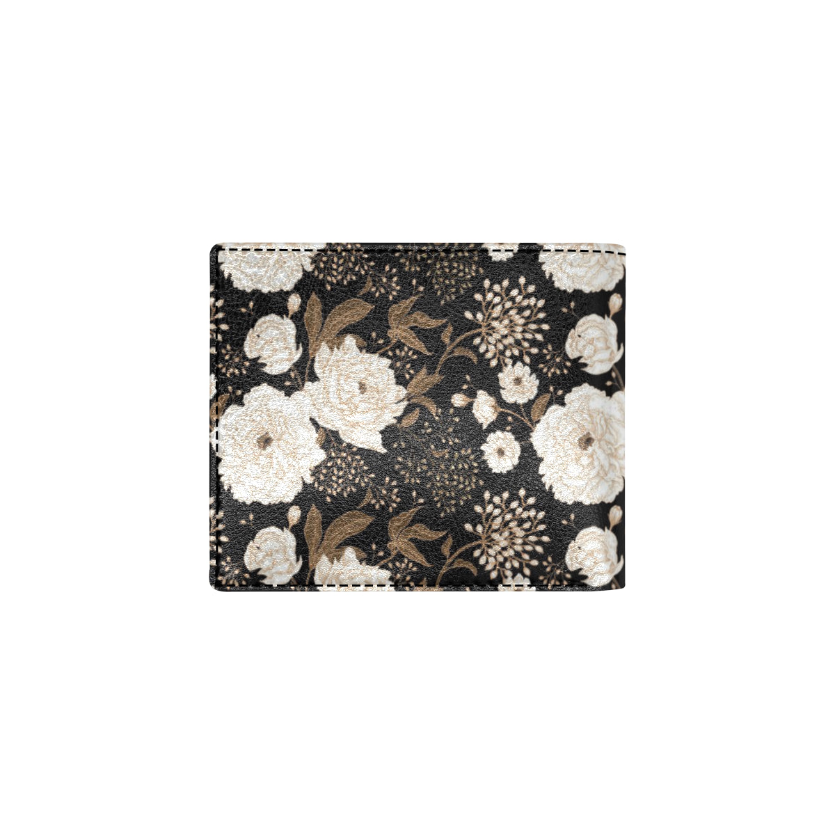 Peony Pattern Print Design A02 Men's ID Card Wallet