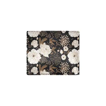 Peony Pattern Print Design A02 Men's ID Card Wallet