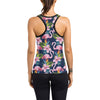 Flamingo Hibiscus Print Women's Racerback Tank Top