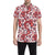 Red Hibiscus Pattern Print Design HB01 Men's Short Sleeve Button Up Shirt