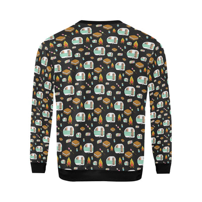 Camper marshmallow Camping Design Print Men Long Sleeve Sweatshirt