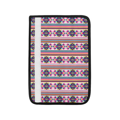 Indian Navajo Neon Themed Design Print Car Seat Belt Cover