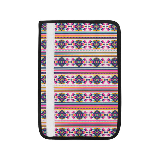 Indian Navajo Neon Themed Design Print Car Seat Belt Cover