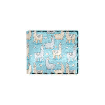 Alpaca Pattern Print Design 06 Men's ID Card Wallet