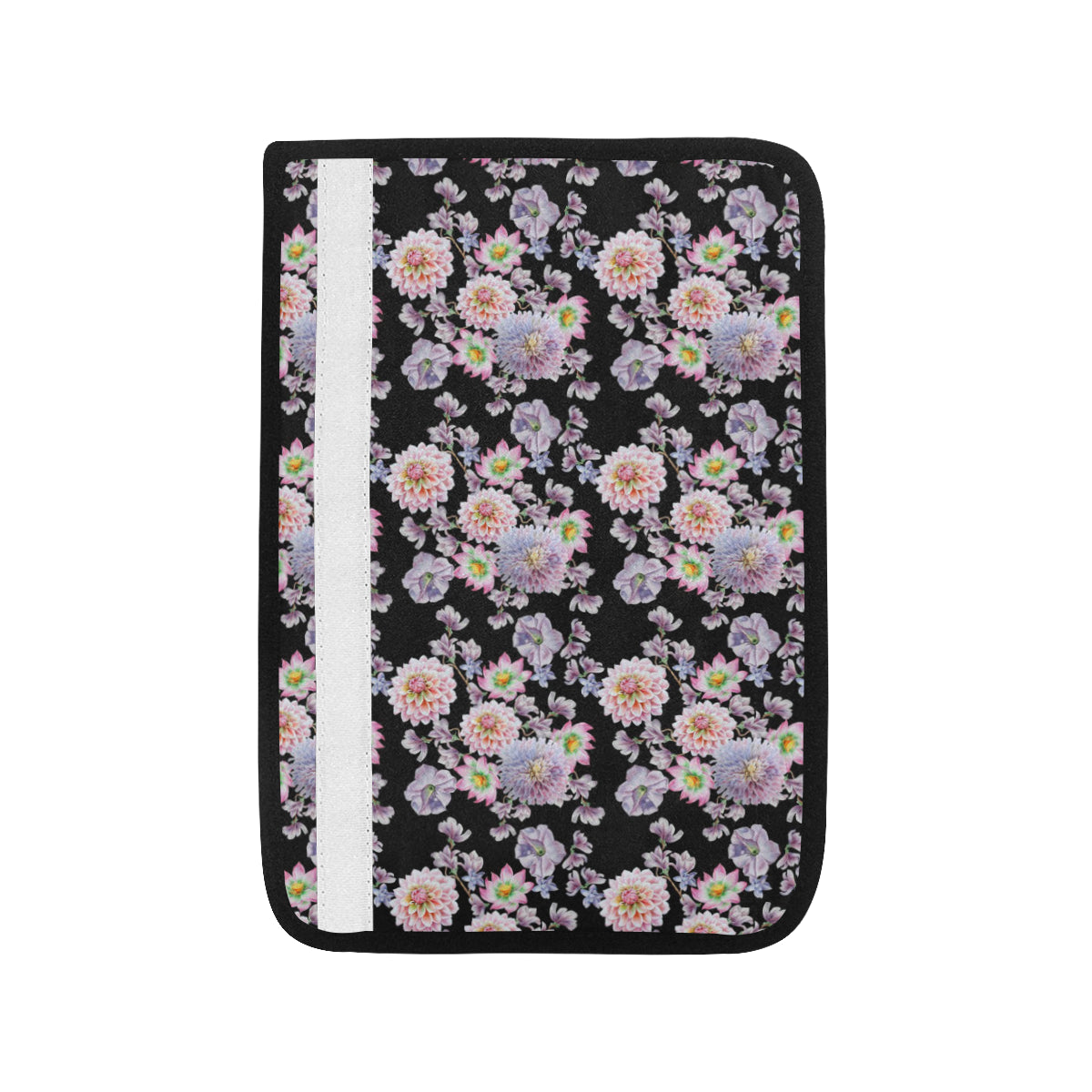 Dahlia Pattern Print Design DH012 Car Seat Belt Cover