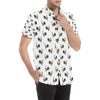 Chicken Pattern Print Design 02 Men's Short Sleeve Button Up Shirt