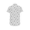 Swallow Bird Pattern Print Design 04 Men's Short Sleeve Button Up Shirt