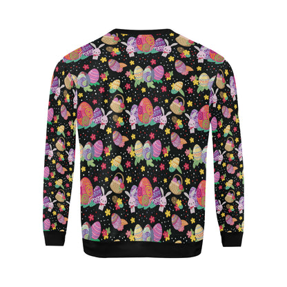 Easter Eggs Pattern Print Design RB06 Men Long Sleeve Sweatshirt