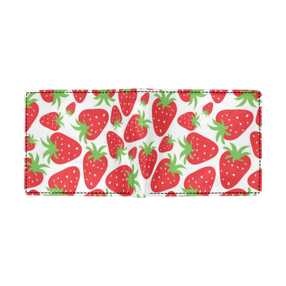 Strawberry Pattern Print Design SB01 Men's ID Card Wallet