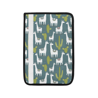 Llama Cactus Pattern Print Design 03 Car Seat Belt Cover