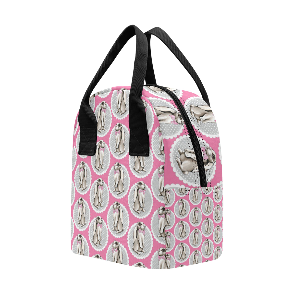 Rabbit Pattern Print Design RB019 Insulated Lunch Bag