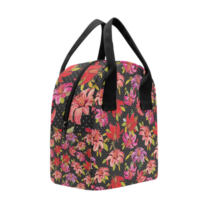 Lily Pattern Print Design LY012 Insulated Lunch Bag