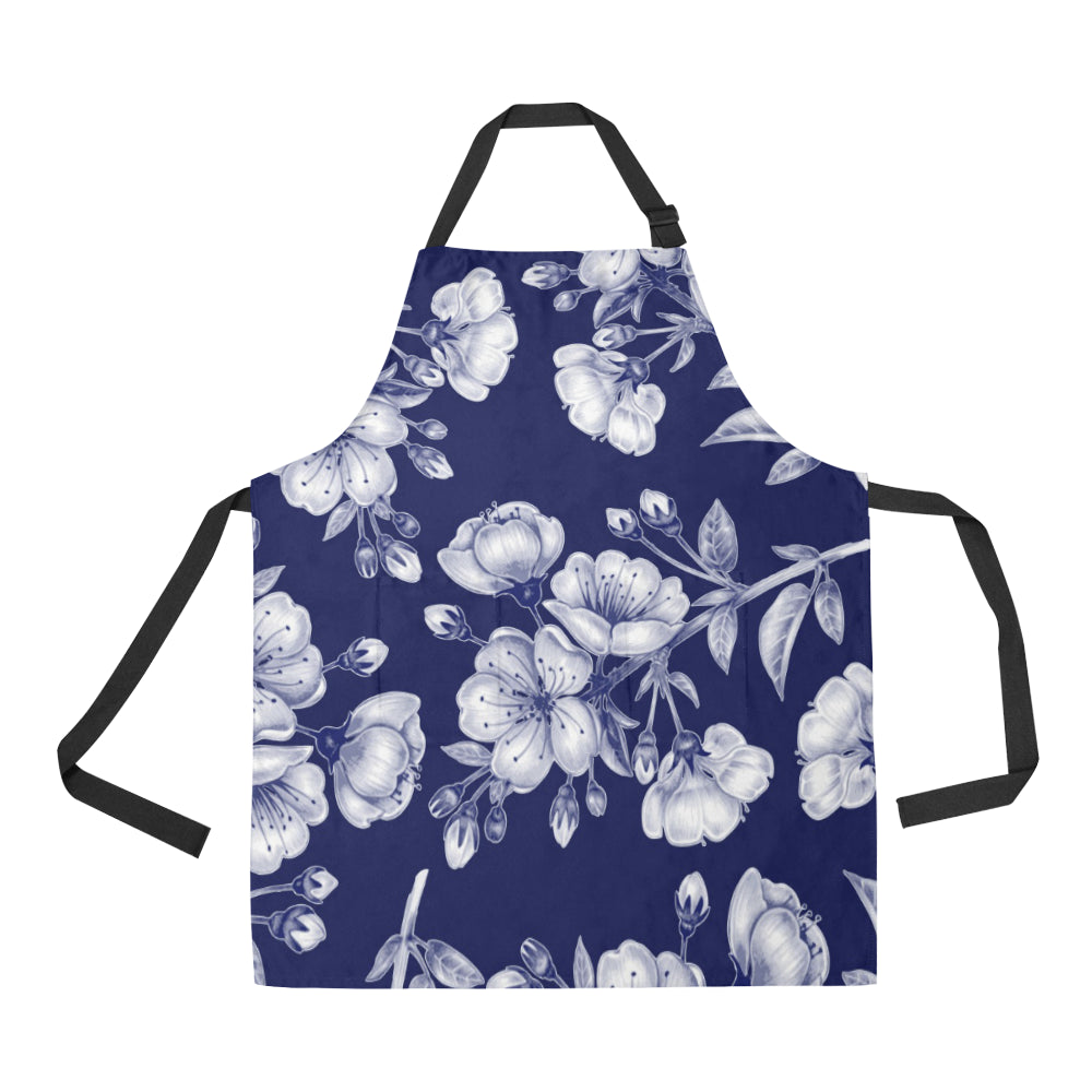 Cherry Blossom Pattern Print Design CB01 Apron with Pocket