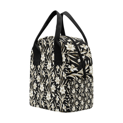 Daffodils Pattern Print Design DF06 Insulated Lunch Bag