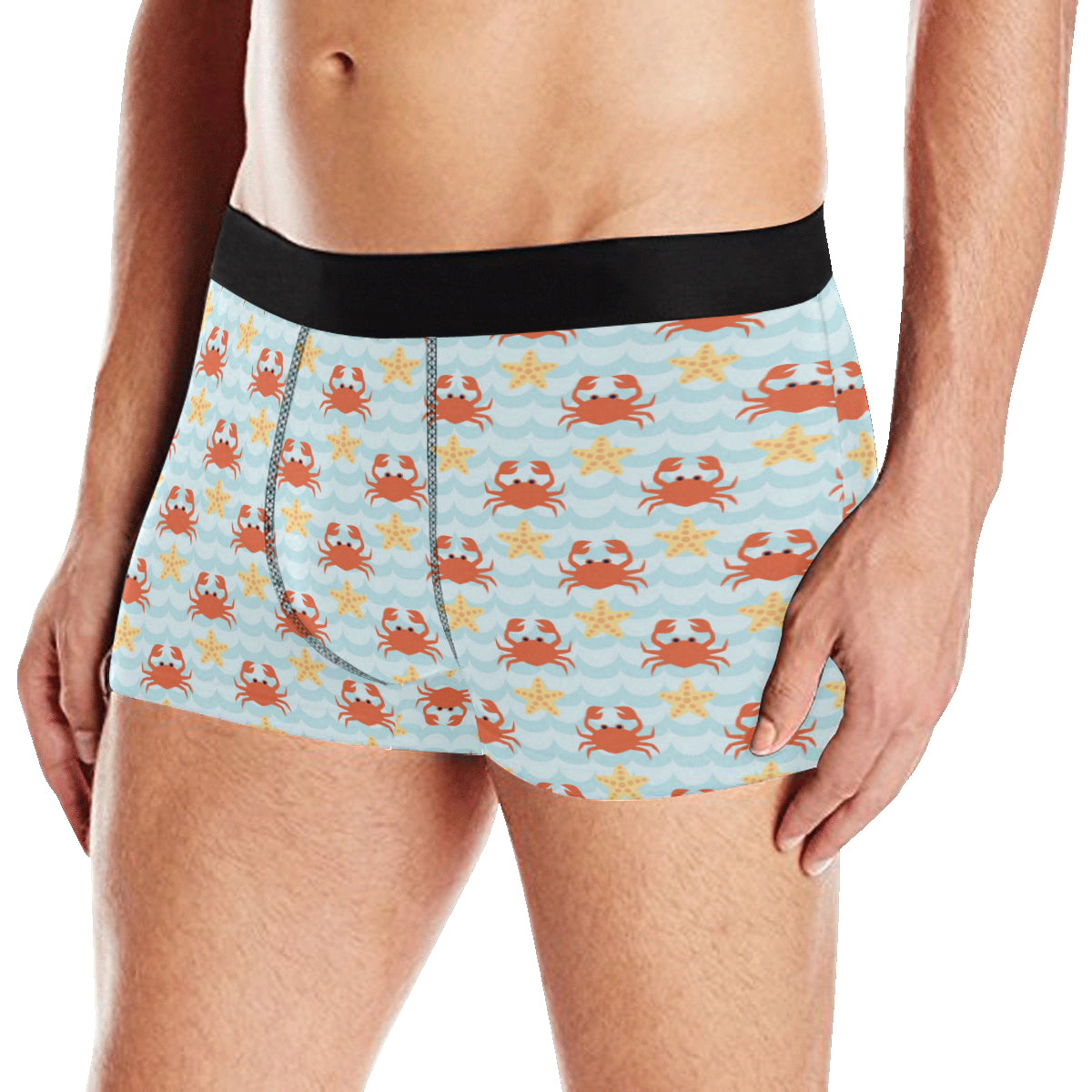 Crab Pattern Print Design 03 Men's Boxer Briefs