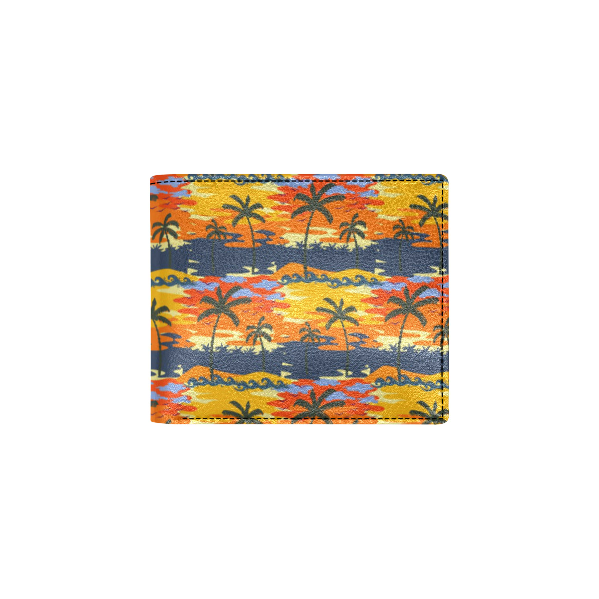 Palm Tree Pattern Print Design PT010 Men's ID Card Wallet