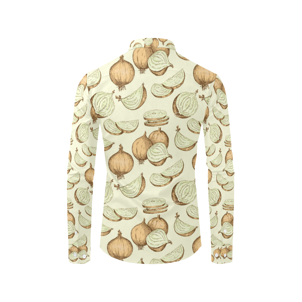Onion Pattern Print Design A02 Men's Long Sleeve Shirt