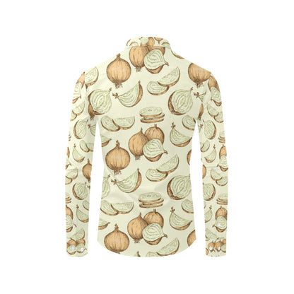 Onion Pattern Print Design A02 Men's Long Sleeve Shirt