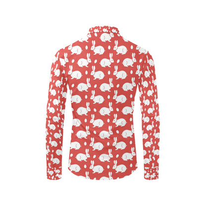 Rabbit Pattern Print Design RB017 Men's Long Sleeve Shirt
