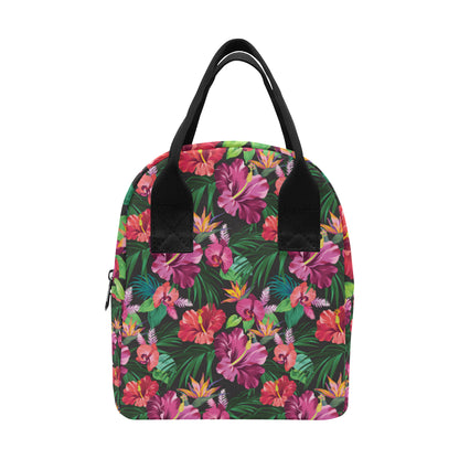 Hawaiian Flower Hibiscus tropical Insulated Lunch Bag