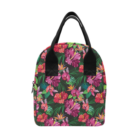 Hawaiian Flower Hibiscus tropical Insulated Lunch Bag