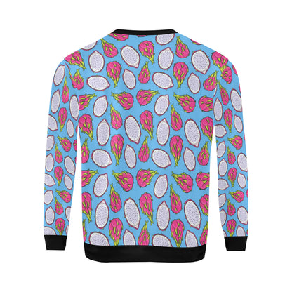 Dragonfruit Pattern Print Design DF04 Men Long Sleeve Sweatshirt