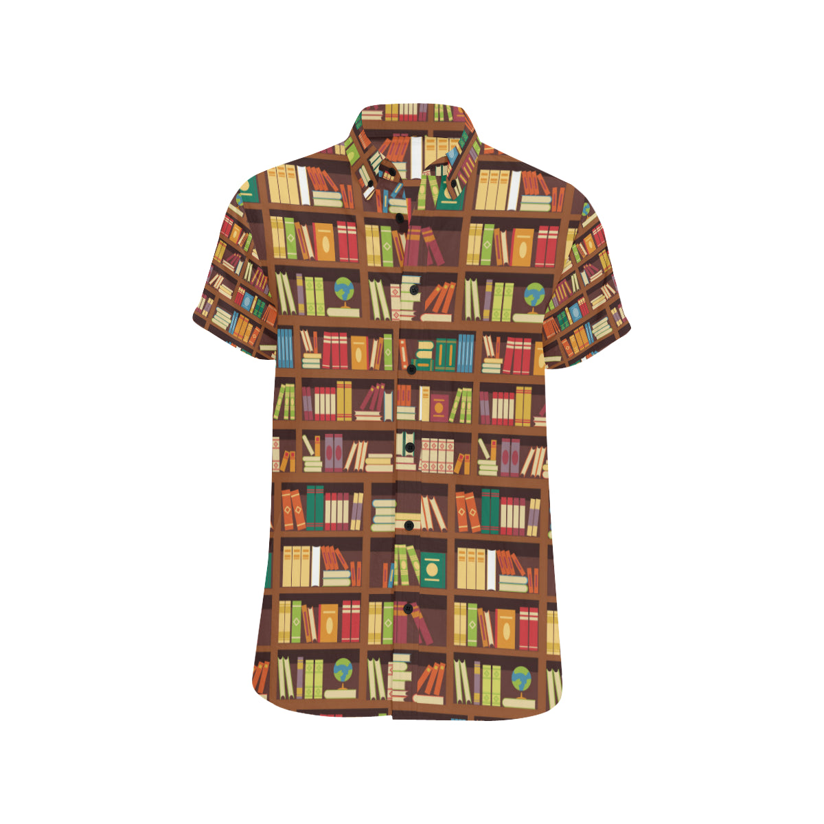 Book Pattern Print Design 06 Men's Short Sleeve Button Up Shirt