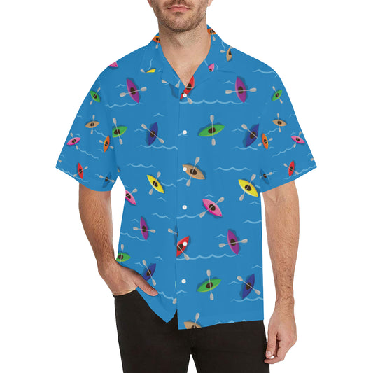 Kayak Pattern Print Design 03 Men's Hawaiian Shirt