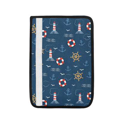 Nautical Pattern Print Design A06 Car Seat Belt Cover