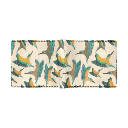 Kingfisher Pattern Print Design 02 Men's ID Card Wallet