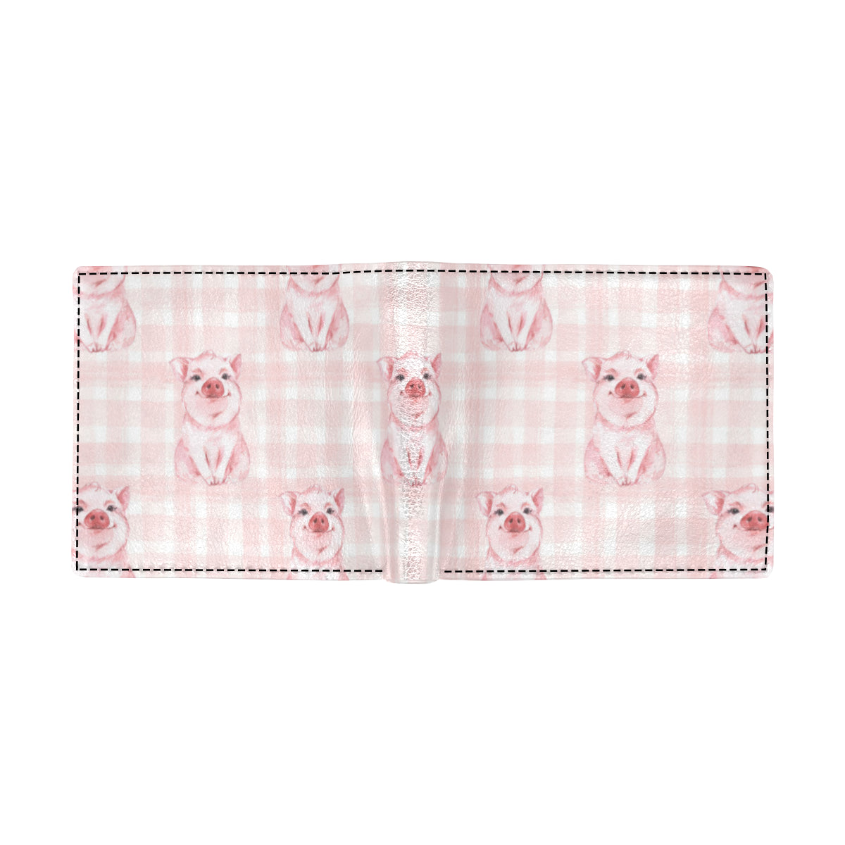 Pig Baby Pattern Print Design 01 Men's ID Card Wallet